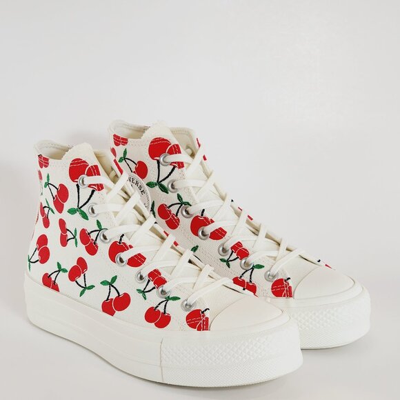 Converse CTAS Lift Hi Cherries Women's Platform Sneakers A08096C NWT - Picture 1 of 6